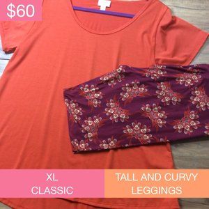 Lularoe XL Classic and TC Leggings Outfit